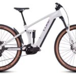 VTT Électrique Tout-Suspendu Cube Stereo Hybrid One44 Pro 800 Shimano Cues 11V 800 Wh 29'' Blanc Cotton Gris 2025