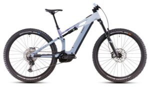 VTT Électrique Tout-Suspendu Cube Stereo Hybrid One44 HPC Race 800 Shimano Deore XT 12V 800 Wh 29'' Bleu Pigeon Art 2025