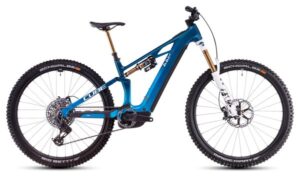 VTT Électrique Tout-Suspendu Cube Stereo Hybrid One44 HPC AT 800 Sram X0 Eagle AXS 12V 800 Wh 29'' Bleu Actionteam 2025