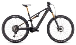 VTT Électrique Tout-Suspendu Cube AMS Hybrid One44 C:68X SLT 400X Shimano XTR 12V 400 Wh 29'' Gris Carbon Or 2025