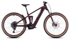 VTT Électrique Tout-Suspendu Cube Stereo Hybrid One22 Pro 800 Shimano Cues 10V 800 Wh 29'' Rouge Amarone 2025