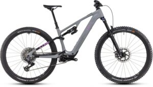 VTT Électrique Tout-Suspendu Cube AMS Hybrid One44 C:68X TM 400X Sram GX Eagle AXS 12V 400 Wh 29'' Gris Vert Swamp 2025