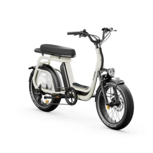 Vélo électrique cargo biplace Ritmic Duo 2025 Blanc perlé