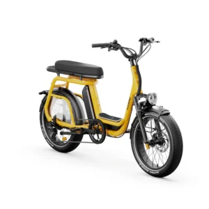 Vélo électrique cargo biplace Ritmic Duo 2025 jaune ambré