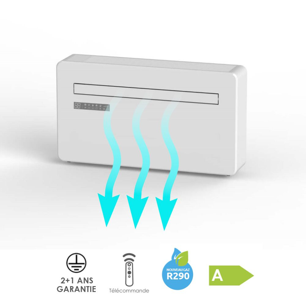 VOLTMAN Climatiseur Connecté Monobloc 10000 Btu - 2,93kw - 36 M² - Inverter Réversible Blanc - Classe A – Image 5