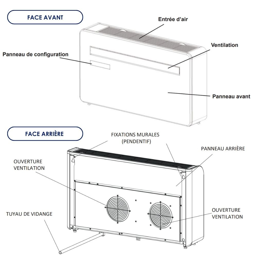 VOLTMAN Climatiseur Connecté Monobloc 10000 Btu - 2,93kw - 36 M² - Inverter Réversible Blanc - Classe A – Image 4