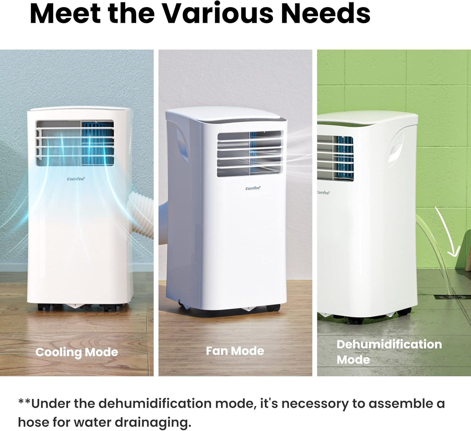 Climatiseur portable 3 en 1 - Fonctions froid, ventilation, déshumidification – Image 8