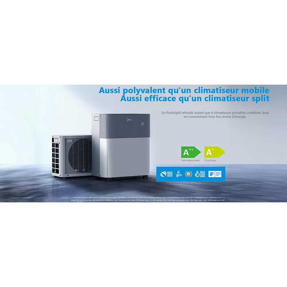 Clim réversible Optimea Midea climatiseur split mobile – Image 3