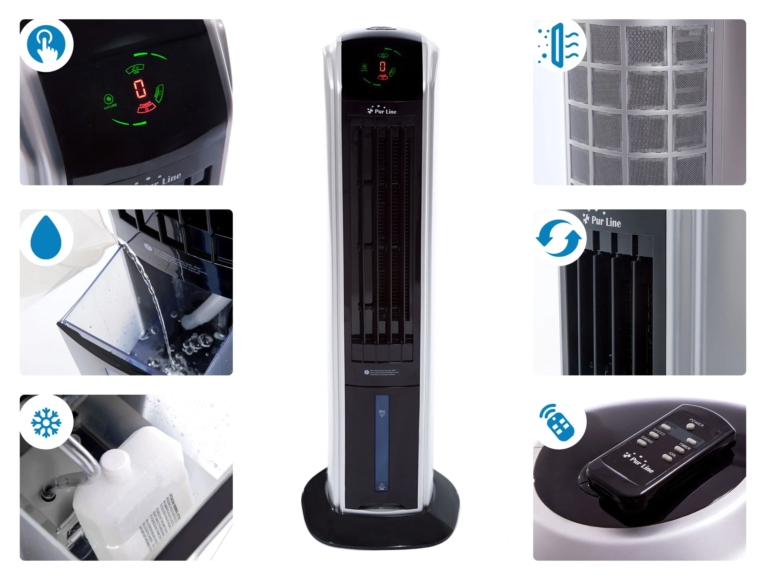 PURLINE Rafraichisseur D'air Par Évaporation à Débit Élevé Avec Purificateur – Image 4